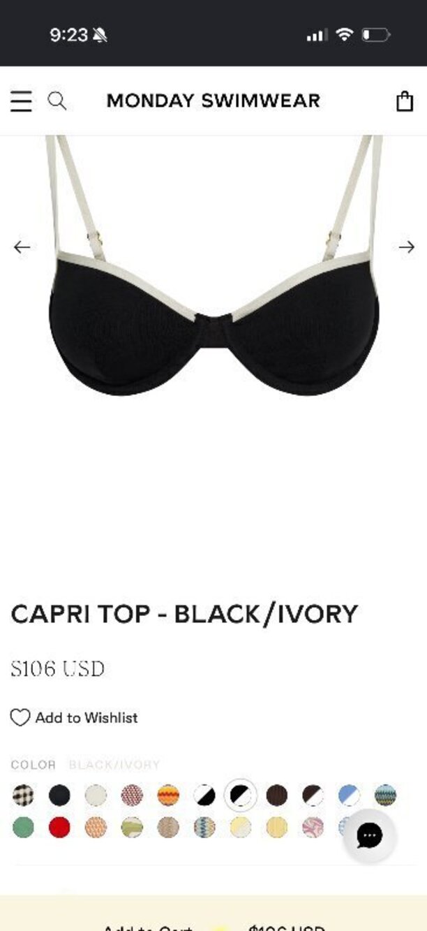Monday Swimwear Colorblock Underwire Bikini Top L Swimwear Bikini Top Colorblock